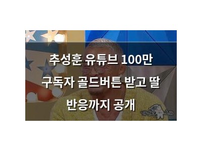 추성훈 유튜브 100만 구독자 골드버튼 받고 딸 반응까지 공개