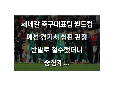 세네갈 축구대표팀 월드컵 예선 경기서 심판 판정 반발로 철수했더니 중징계 위기