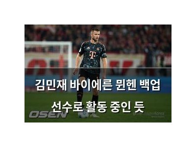 김민재 바이에른 뮌헨 백업 선수로 활동 중인 듯