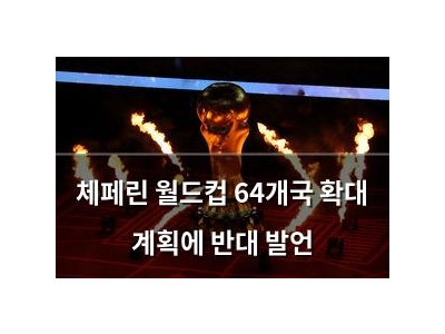 체페린 월드컵 64개국 확대 계획에 반대 발언