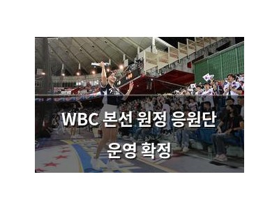 WBC 본선 원정 응원단 운영 확정