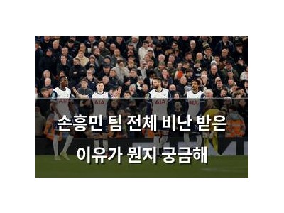 손흥민 팀 전체 비난 받은 이유가 뭔지 궁금해