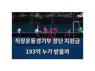 직장운동경기부 창단 지원금 193억 누가 받을까