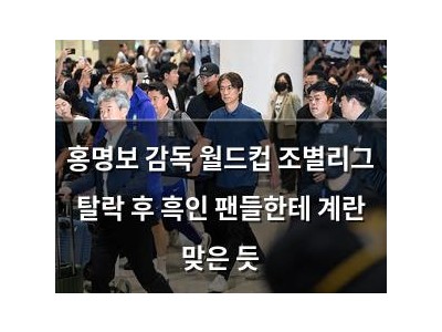 홍명보 감독 월드컵 조별리그 탈락 후 흑인 팬들한테 계란 맞은 듯