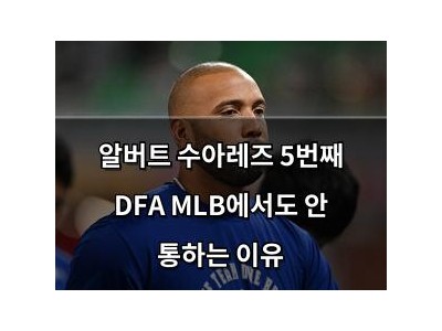 알버트 수아레즈 5번째 DFA MLB에서도 안 통하는 이유